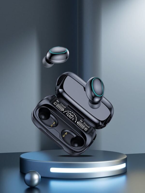 M10 True Wireless Bluetooth 5.1 Earbuds – HiFi Stereo Sound, Touch Control, Noise Reduction, with LED Display & Charging Case"