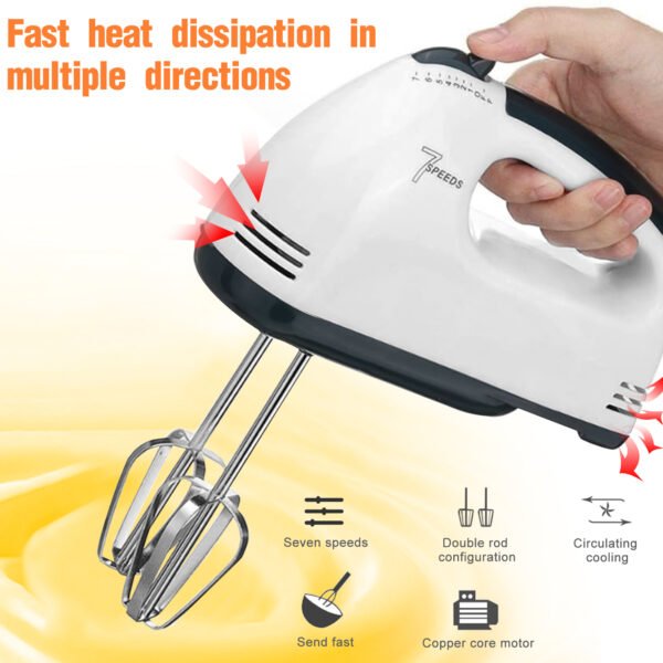 Scarlett 7-Speed Hand Mixer – Multifunctional Mini Electric Food Blender & Egg Beater for Baking, Dough, Cream, and Cake Mixing - Image 9