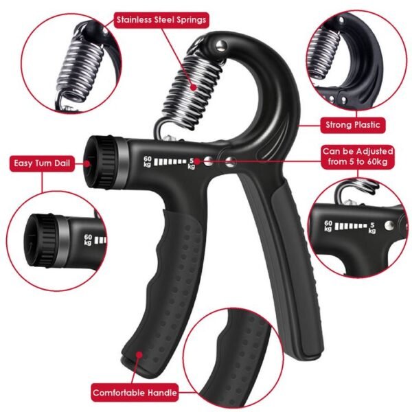 Adjustable Hand Grip Strengthener – Forearm, Wrist & Finger Exerciser for Strength Training & Rehabilitation - Image 7