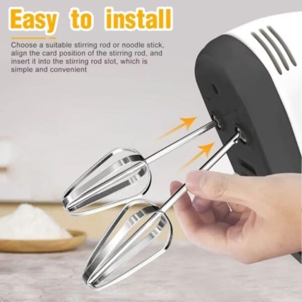 Scarlett 7-Speed Hand Mixer – Multifunctional Mini Electric Food Blender & Egg Beater for Baking, Dough, Cream, and Cake Mixing - Image 6