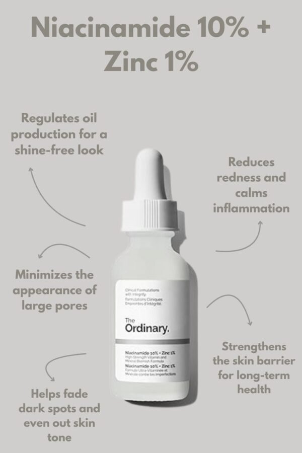 The Ordinary Niacinamide 10% + Zinc 1% Serum – 20ml | Oil Control, Pore Minimizer & Blemish Treatment - Image 4