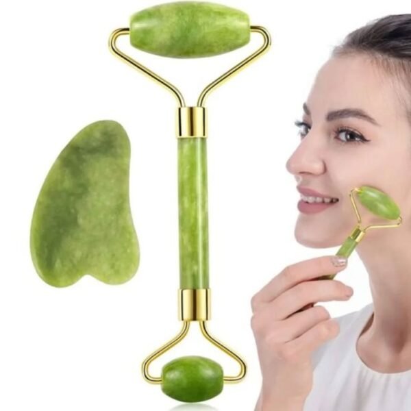 Flawless Jade Roller & Gua Sha Set – Natural Marble Stone Face Massager for Glowing, Firm, and Healthy-Looking Skin - Image 6