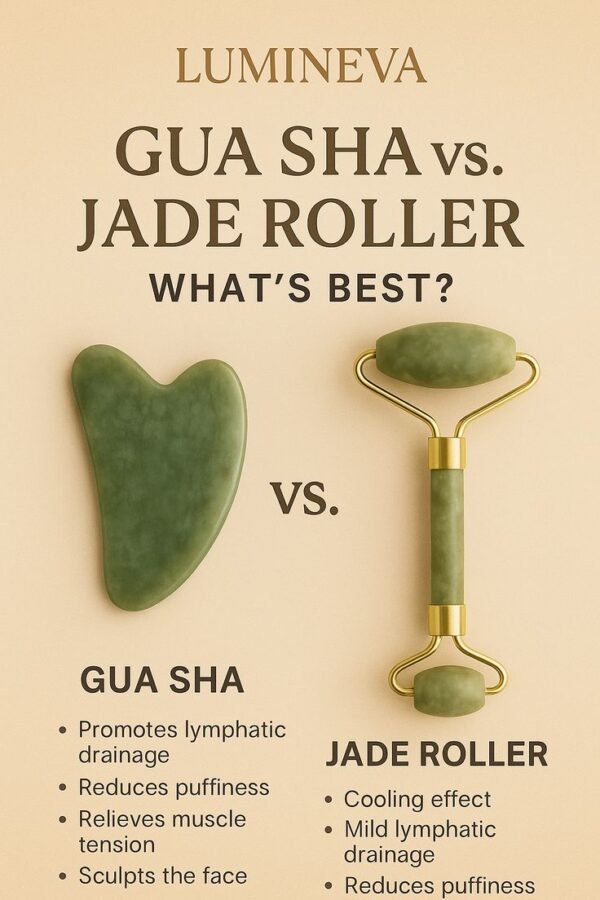 Flawless Jade Roller & Gua Sha Set – Natural Marble Stone Face Massager for Glowing, Firm, and Healthy-Looking Skin - Image 4