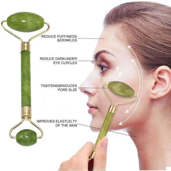 Flawless Jade Roller & Gua Sha Set – Natural Marble Stone Face Massager for Glowing, Firm, and Healthy-Looking Skin - Image 8
