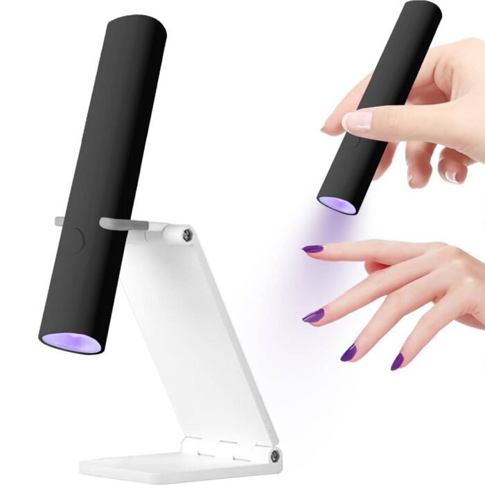 Mini UV LED Nail Lamp Handheld With Stand, Portable Nail Dryer USB Cordless