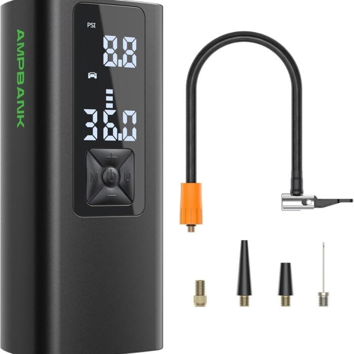 Portable Car Air Pump, Car Tire Automatic Air Pump, Lithium Battery Air Pump With Pressure Gauge And Led Screen, Suitable For Cars, Motorcycles, Bicycles, Balls